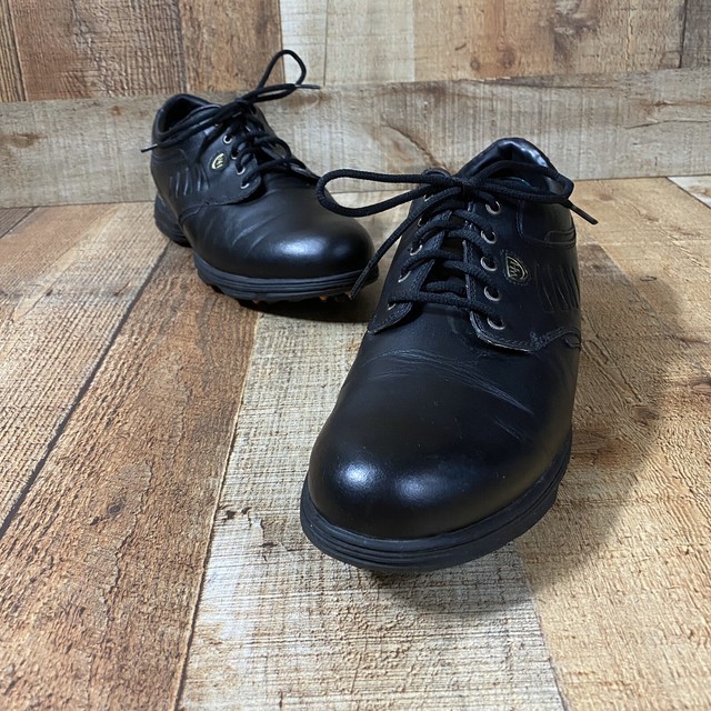 Walter Hagen Black Leather Golf Shoes Soft Spiked Bottoms Men's Size 10