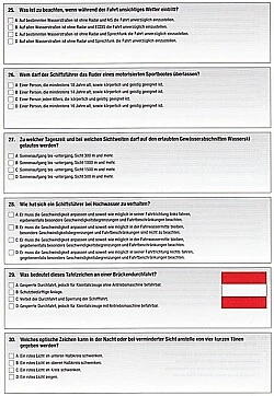 Übungsbogen Sportboot-Führerschein SbF Binnen Motor Fragen&Antworten zur Prüfung - Bild 3 von 3