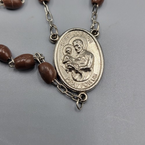 Rosario MANO envuelto con cuentas INRI Crucifijo † AUTOMÁTICO San José - Imagen 3 de 4