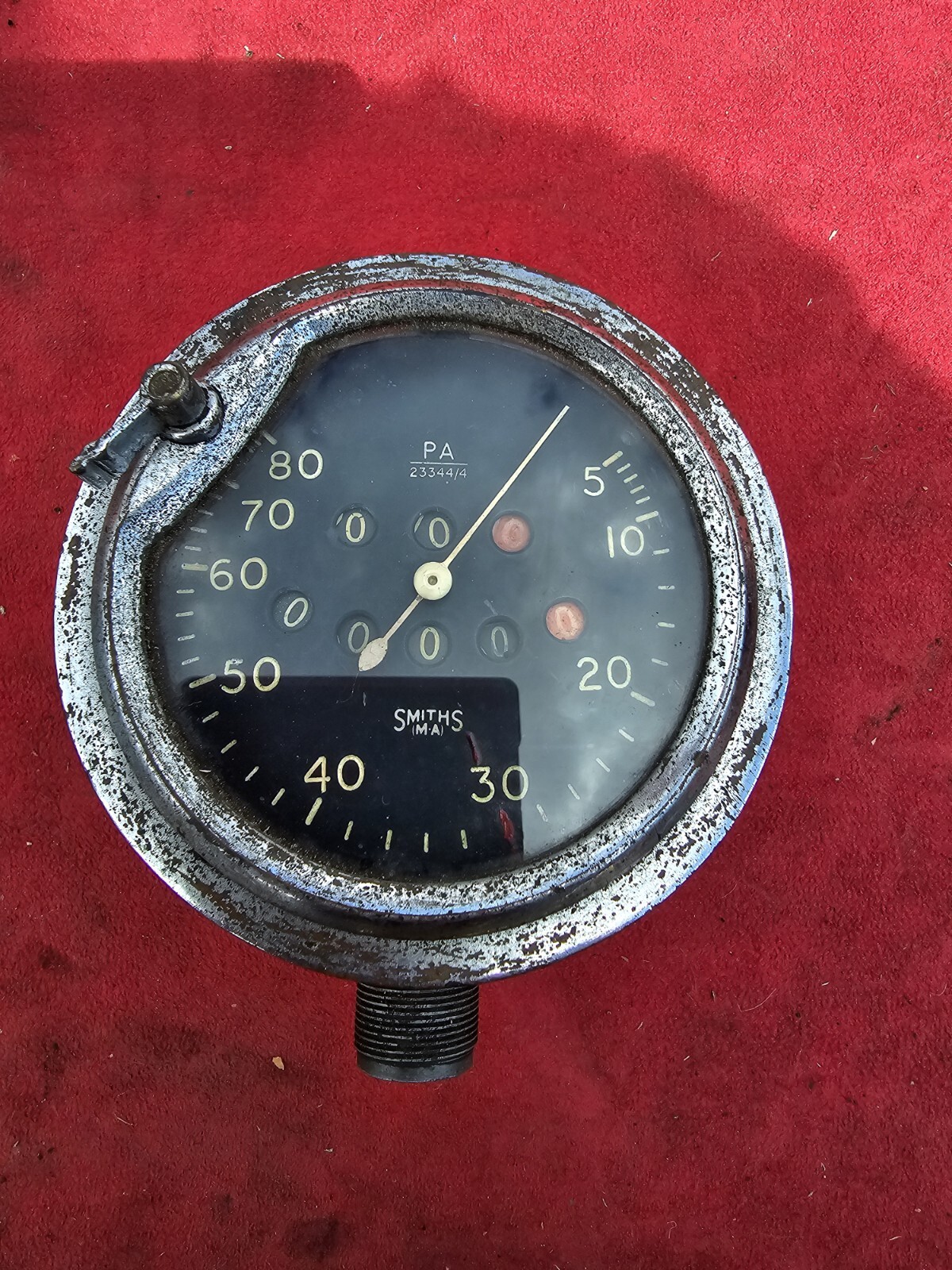 Smiths PA speedometer 80mph Ariel Square Four Red Hunter Austin Vintage
