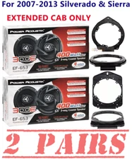 EF653 400 WATTS speakers Front/Rear for 2007-2013 Silverado Sierra extended cab