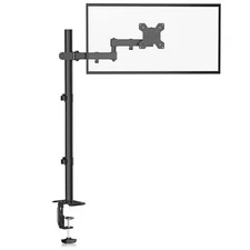 Single Fully Adjustable Standing Height Monitor Arm Stand Mount 800mm Tall fo...