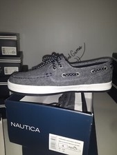 Nautica Boy's Spinnaker/NAVY heather Pintuck Oxfords Boat Shoes size 4 shelf8