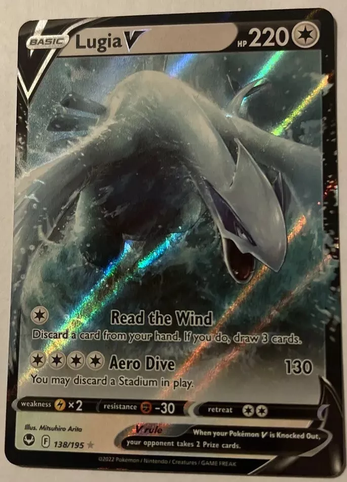 Pokemon Trading Card Game Sword & Shield Silver Tempest Single Card Ultra  Rare Lugia V #138