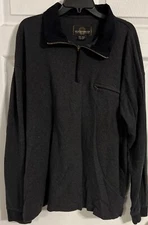 weatherproof pullover jacket xxl mens 1/4 zip dark gray with black collar