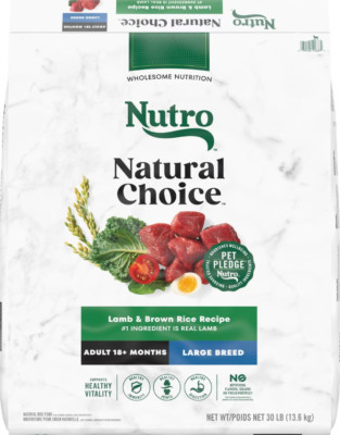 Nutro Natural Choice Adult Large Breed Dog Food, Lamb And Brown Rice Recipe,30lb