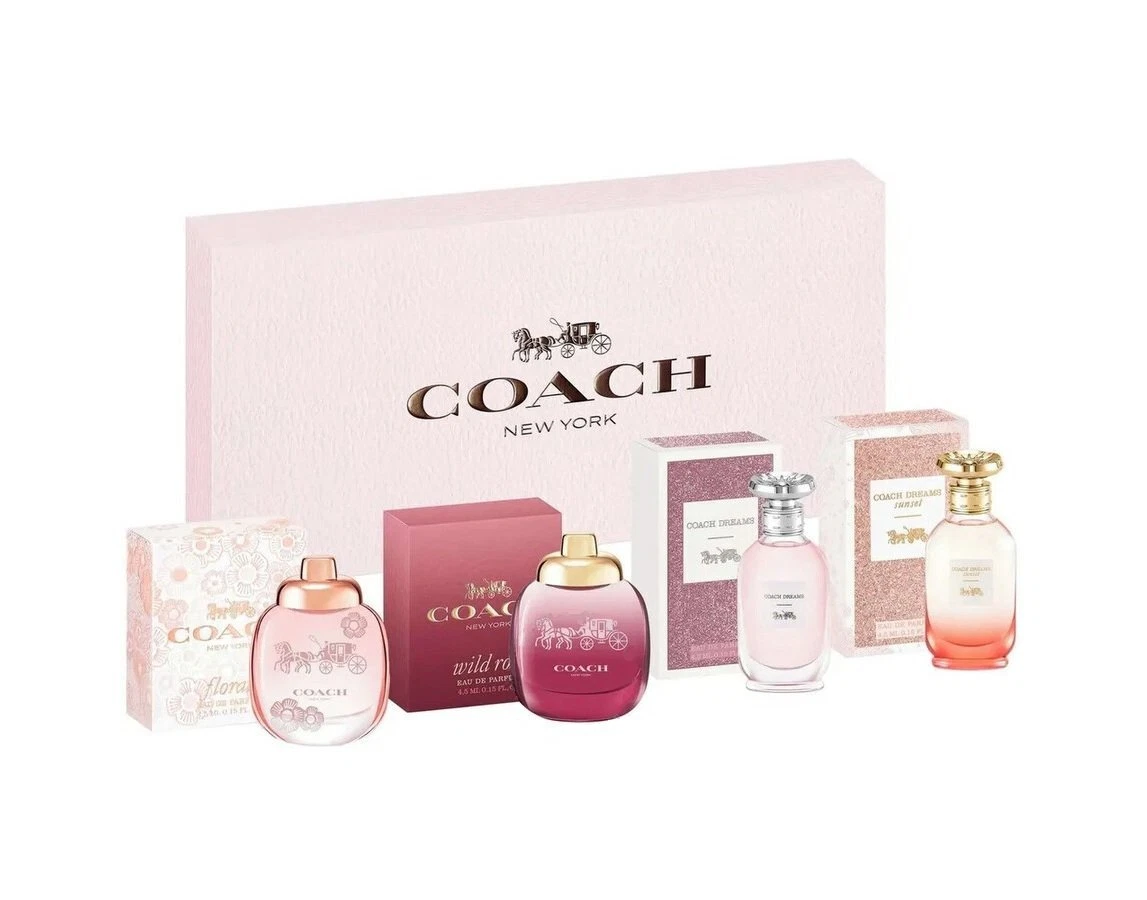 Coach New York 4 piece Womens Gift Set Floral Wild Rose Dreams