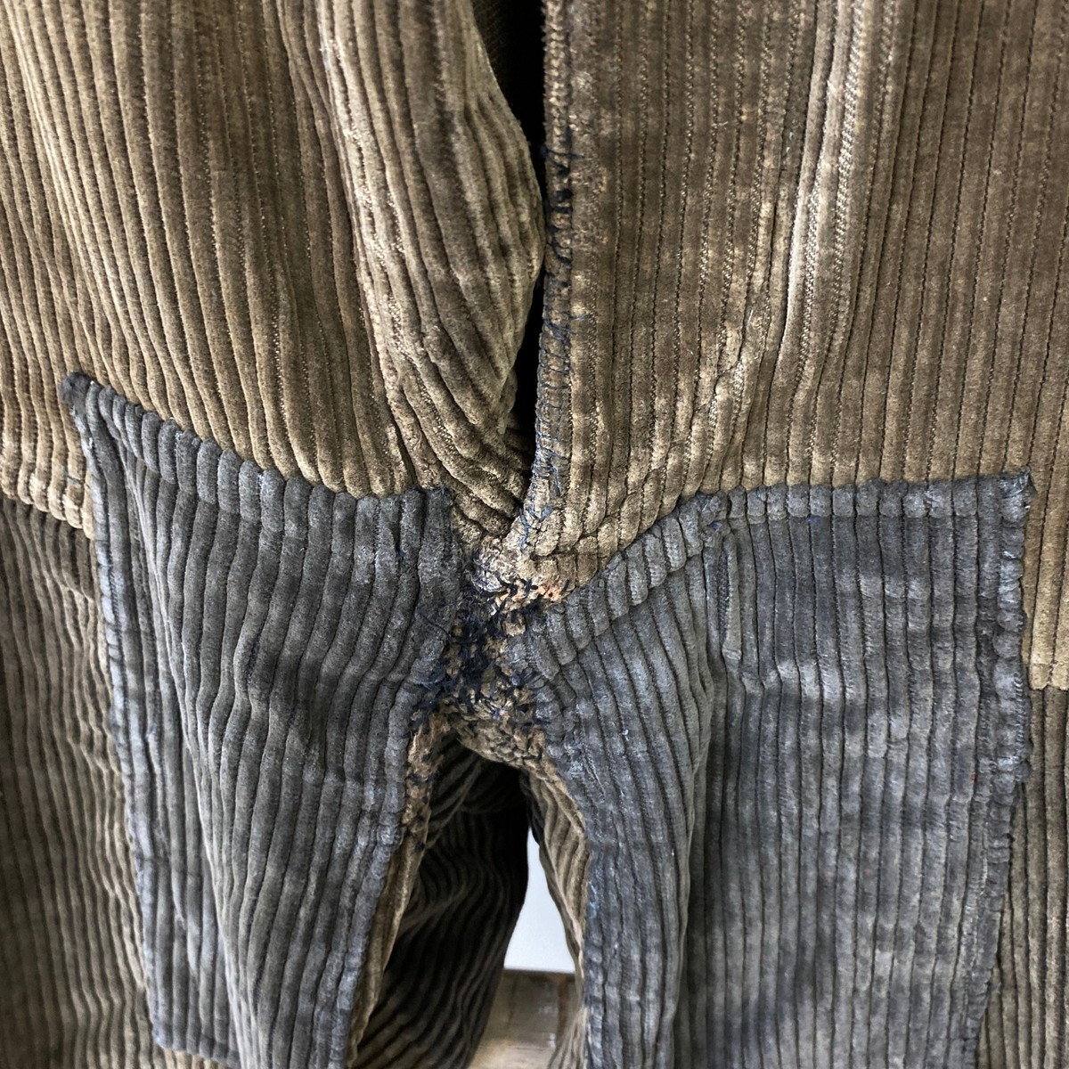 STUNNING Patched Brown Corduroy Pants French workwear STUNNING Patched Brown Corduroy Pants French workwear