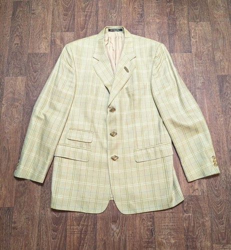 Daks Blazer | Herren Vintage Senf Kariert DAKS Signature Blazer Größe M Retro