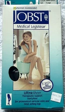 NEW Jobst Ultra Sheer 20-30 mmHg Size X Large Compression Pantyhose Black