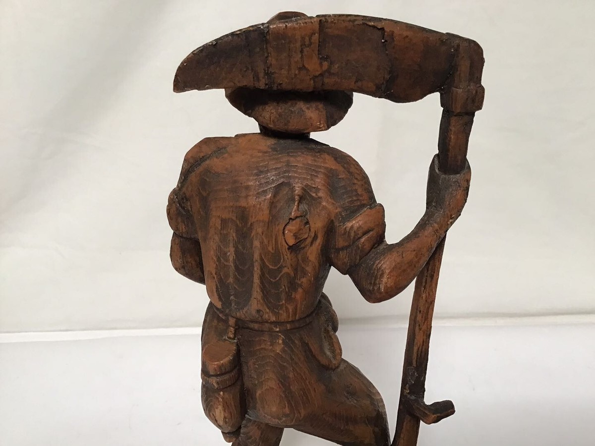 NN54 Antique Circa Early Century Figure Wooden Statue First-Class