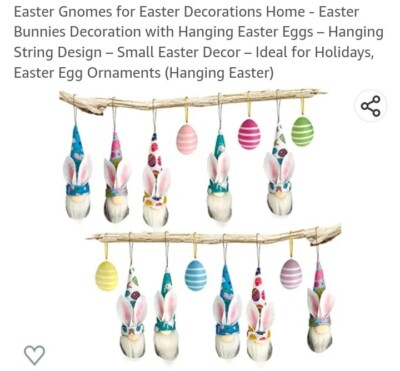 Hanging Easter Gnomes And Eggs