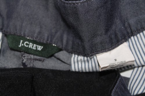 J. Crew Damengröße 2 Chino Kleid Shorts graublau 3,5" Schrittlänge Reißverschluss Baumwolle gebraucht, in einwandfreiem Zustand - Bild 3 von 10