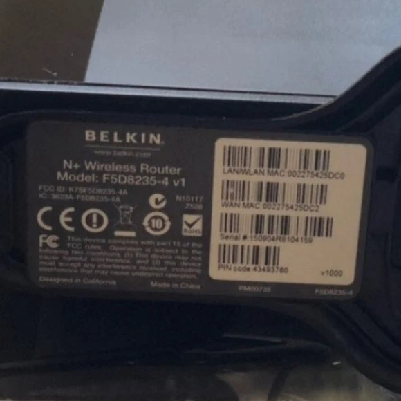 Belkin N+ Wireless Router PM 00732 - Image 4 of 4