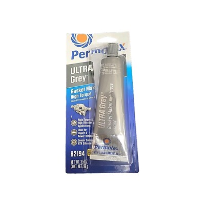 Permatex High-Torque RTV Silicone Gasket Maker Ultra Gray 3.5 oz