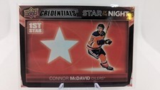 Connor McDavid 2022-23 Upper Deck Credentials First Star Of The Night