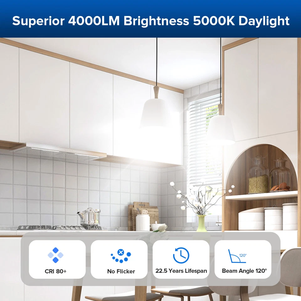 SANSI LED Light Bulb 250W Equiv. 4000lm 5000K Daylight BR30 Office Store Lamp - Image 2 of 4