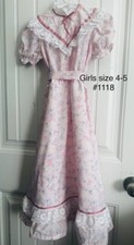 Vintage Girls dress 4-5 1970's 1980's Cosplay, Theatre, Little Prairie Dress