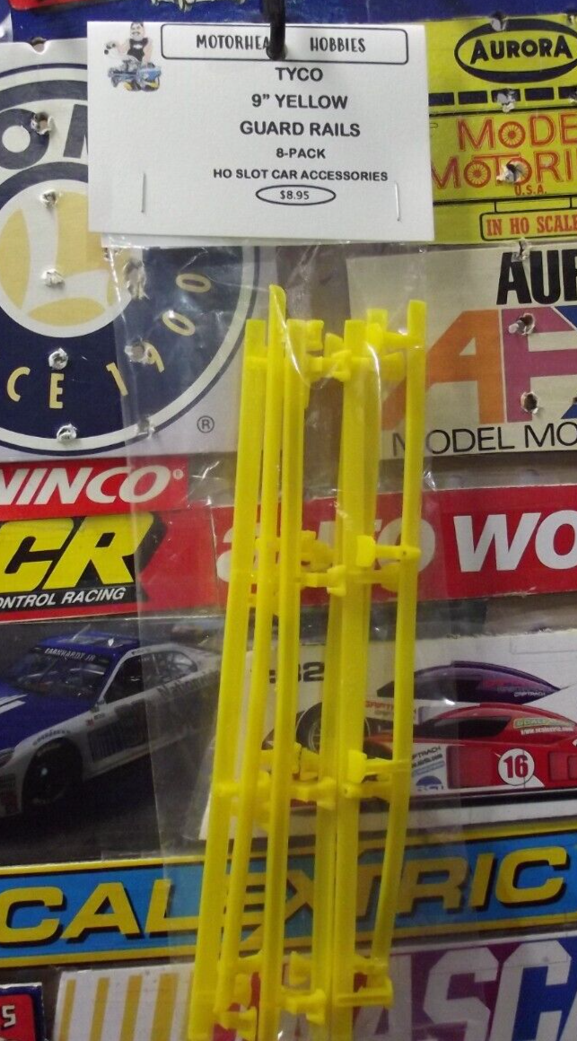 TYCO, 9" YELLOW HO SLOT CAR GUARD RAILS, (8PACK) eBay