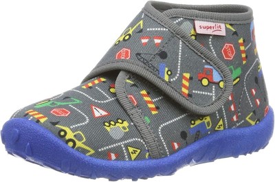 Superfit Jungen Hausschuhe SPOTTY Hohe Halbschuhe, Grau, 18 EUR