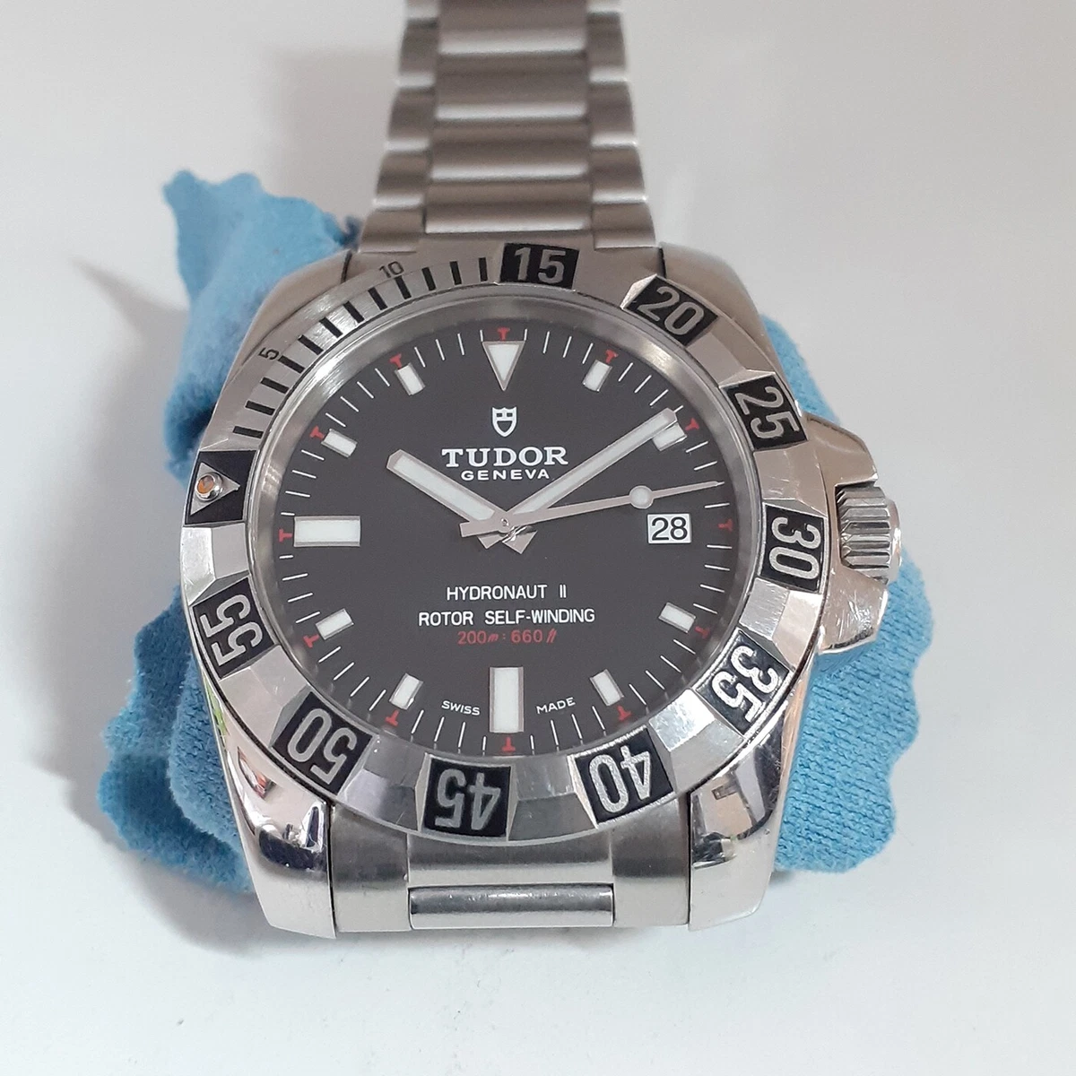Tudor Hydronaut II Date Steel 40 mm Automatic Black Watch 20040 eBay
