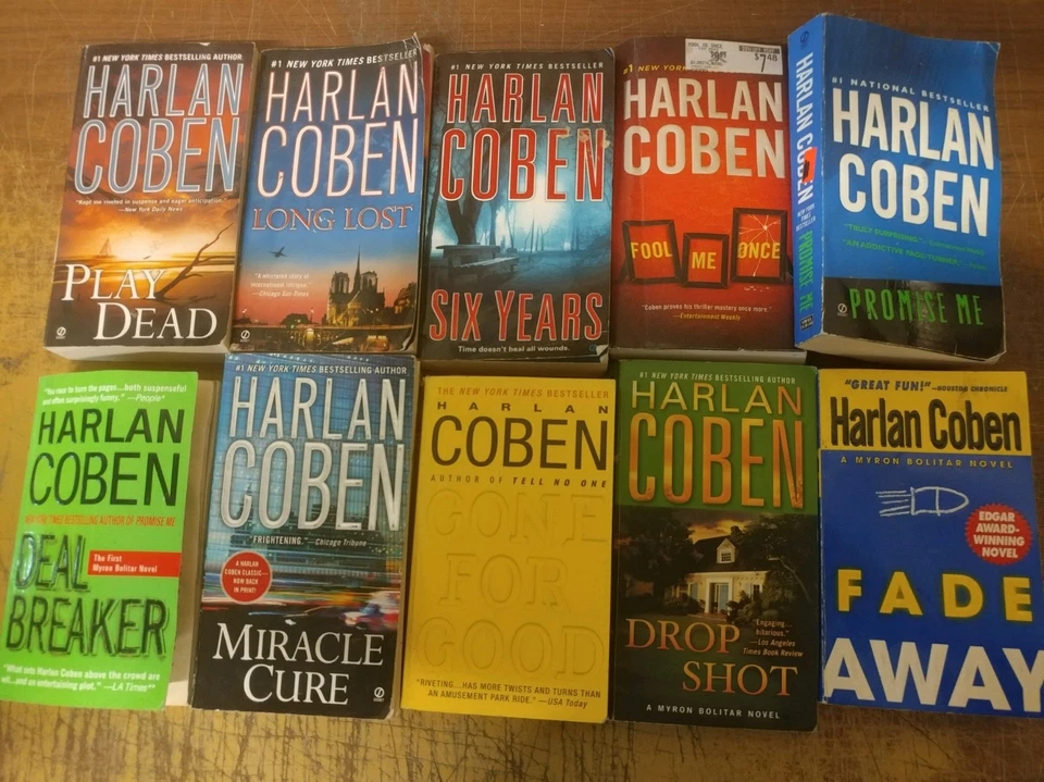 Lot of 10 HARLAN COBEN Mystery MYRON Wilde Windsor BOLITAR Paperback RANDOM MIX Foto 2 de 3