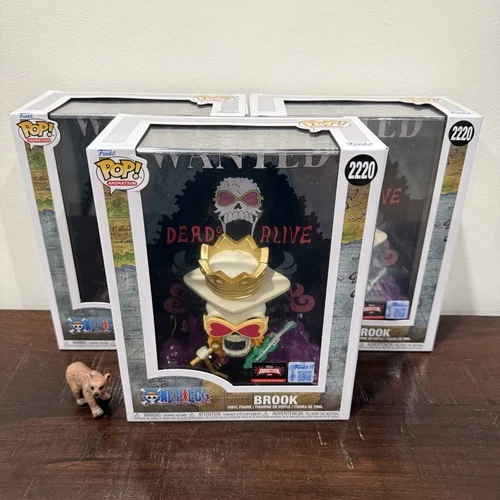 Funko Pop One Piece Wanted Poster Brook #2220 TargetCon Exclusive NEW