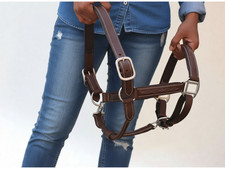 Handmade Leather Horse Halter | Soft Padded A...