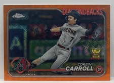 2024 Topps Chrome Logofractor Corbin Carroll Orange Refractor #/25 Diamondbacks