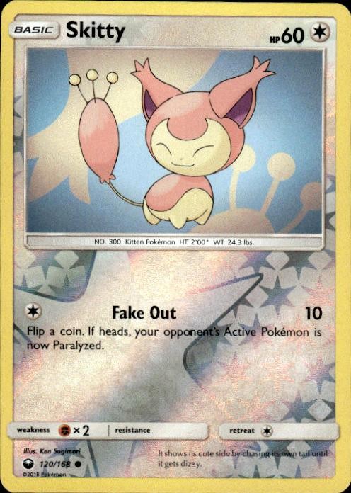 Pokemon Reverse Holo Skitty SM - Celestial Storm 120/168 LP