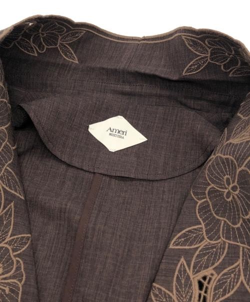 Ameri Brown Lace Embroidery Collar Jacket Women's… - image 4