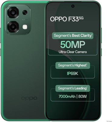 Oppo F33 5G (8GB RAM, 128GB Storage, Green) Dimensity 6360 MAX Global Version.