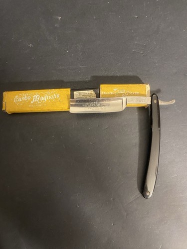 Antique Griffon XX Carbo Magnetic Straight Razor German Solingen w/ Original Box