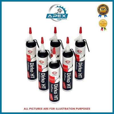 ELRING DIRKO HT BLACK HIGH TEMP RTV SILICONE GASKET MAKER SEALANT 200ML (6 PACK)