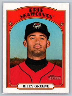 2021 Topps Heritage Minor League - Riley Greene #28 Erie Seawolves