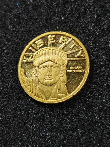 🌟 Money Metal Exchange Statue of Liberty 1/10 oz .9999 Gold Coin Round