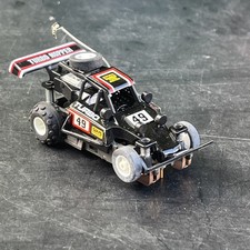 Tyco Turbo Hopper HO slot car 440X2 châssis noir #49 buggy testé avec drapeau vintage