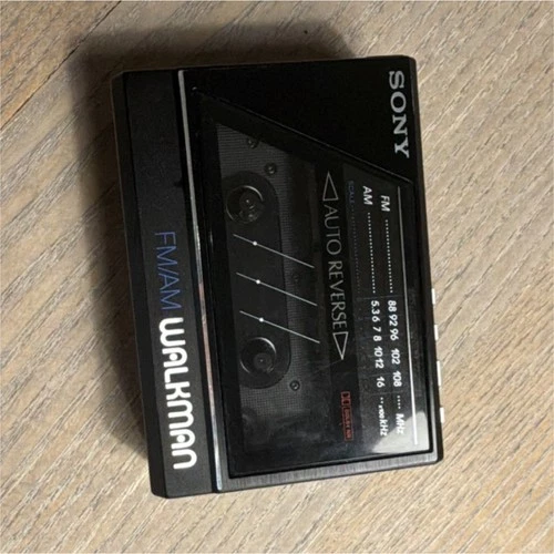 Sony WM-F77 Auto Reverse AM/FM Cassette Player Headphone Jack Black