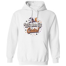 Wickedly Cute Witch Hat Moon Halloween Graphic Unisex Hooded Sweatshirt