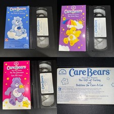 Care Bears VHS Lot 4 2002 Vintage Cartoon Classics