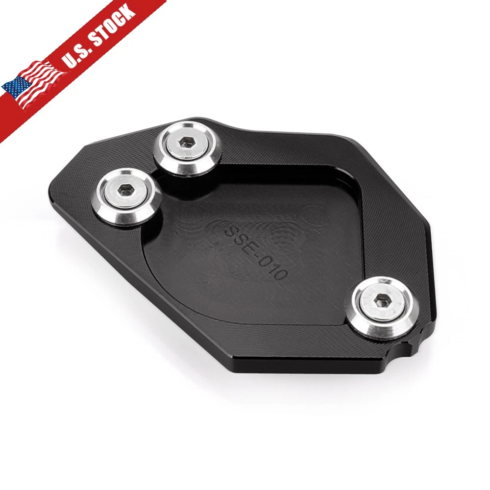 ZEEBQHKLW Voor B&MW F700GS 2013 2014 2015 2016 2017 F700 GS Motorfiets CNC Aluminium Zijstandaard Verlengplaat Accessoires(Zwart