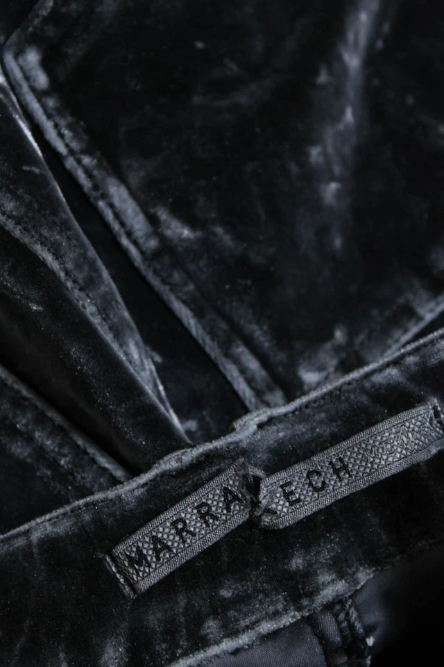 Pantalón ajustado gris para mujer Marrakech con cierre de botones bolsillos dobladillo abertura talla M Foto 4 de 4