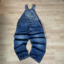 Vintage Round House Blue Denim Carpenter Style Overalls 30x30