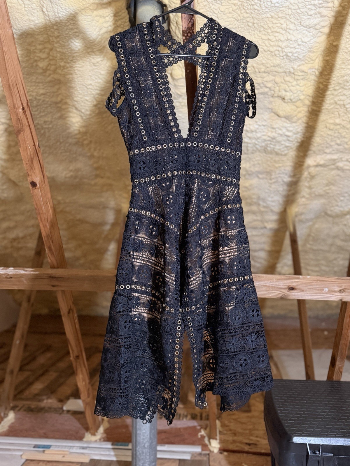 THURLEY Black Lace Cocktail Dress Australian designer Helen O’Conner Merry