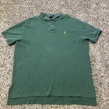Ralph Lauren Polo Shirt Mens XL Green Pony Short Sleeve Preppy Casual