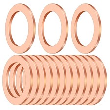 15 PCS Oil Drain Plug Gasket, 14mm Copper Crush Washer Oil Sealing Gaskets, Drai