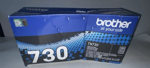 1 OEM Brother Genuine TN730 Black Toner Cartridge 1200 page yeild New Open Box