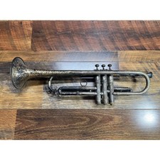 Vintage C.G. Conn Trumpet Engraved Bell w/ Conn 2 Mouthpiece Untested No Case