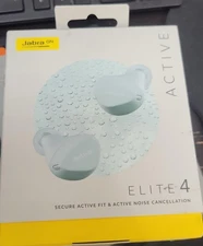 Jabra Elite 4 Active True Wireless Noise Cancelling In-Ear Headphones Light Mint