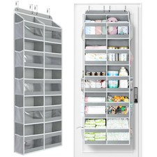 5-Tier Over The Door Organizer Dual-Column, 80lbs Load Over The Door Storage ...